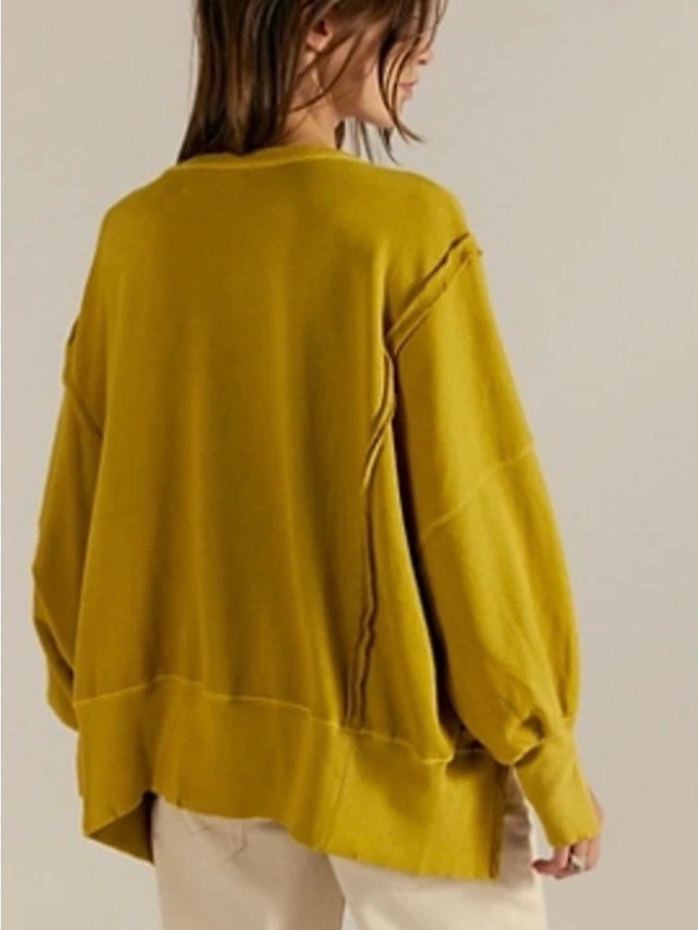 Free People We The Free Graphic Camden Pullover. NWT. Lemon party combo - Picture 6 of 8